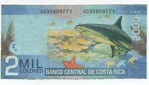 Costa Ricas wunderschöne Banknoten - der 2000 Colones Schein