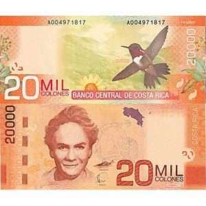 Ojochal - Ein kulinarisches Reiseziel 1 Costa Rican Banknotes are so beautiful – the 20.000 Colones Bill