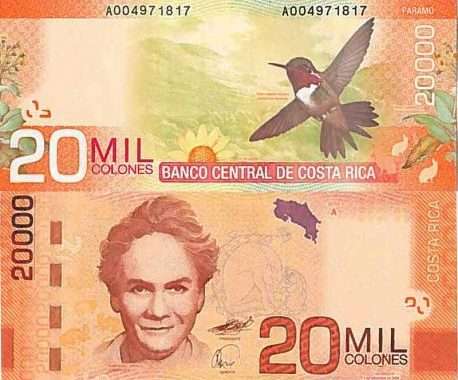 Costa Rican Banknotes are so beautiful – the 20.000 Colones Bill